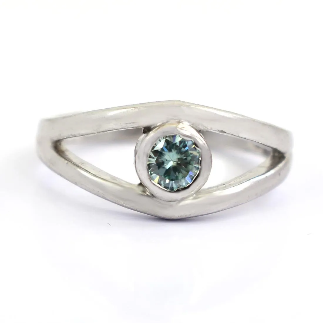 0.60 Ct Exclusive Blue Diamond Solitaire Ring, 100% Certified