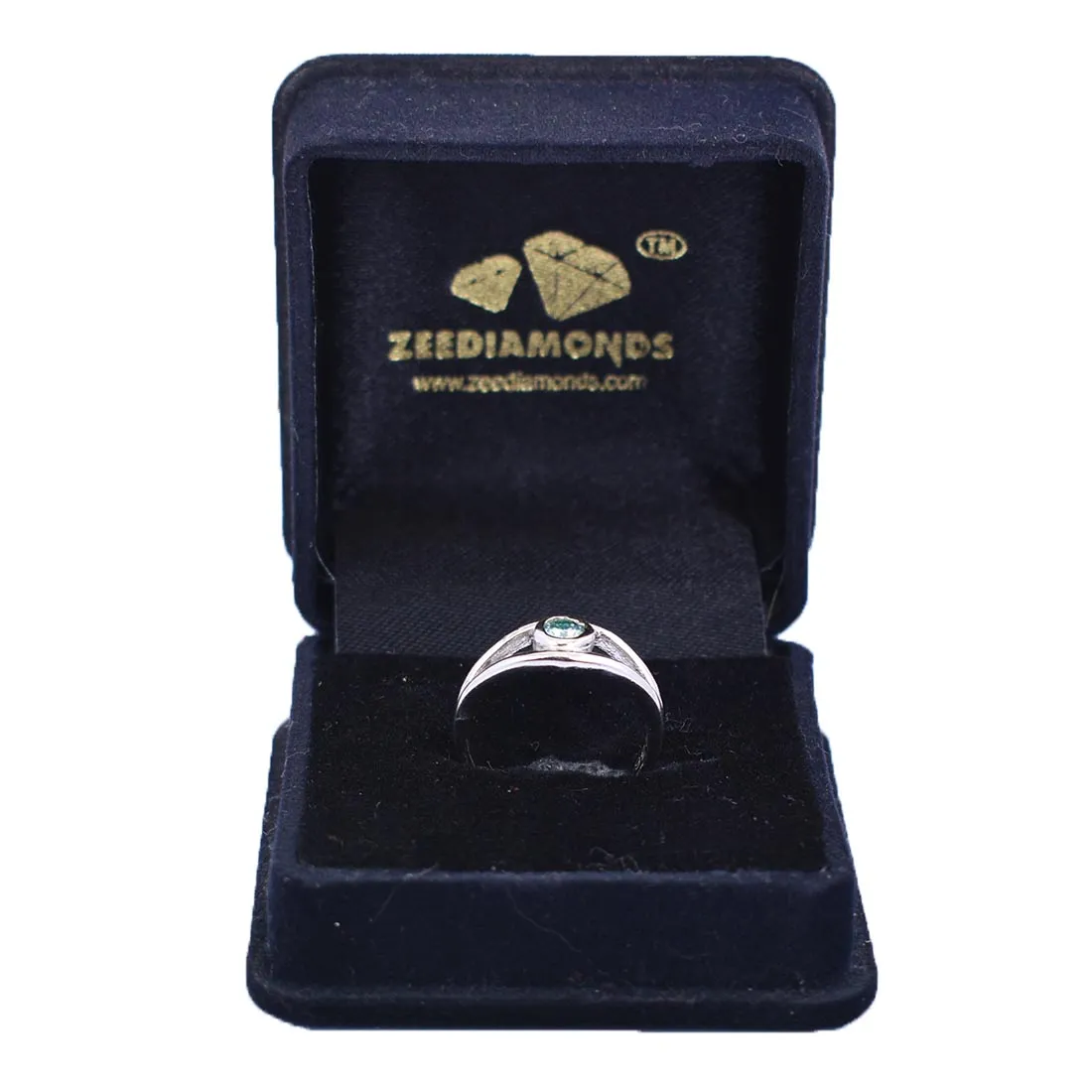 0.60 Ct Exclusive Blue Diamond Solitaire Ring, 100% Certified