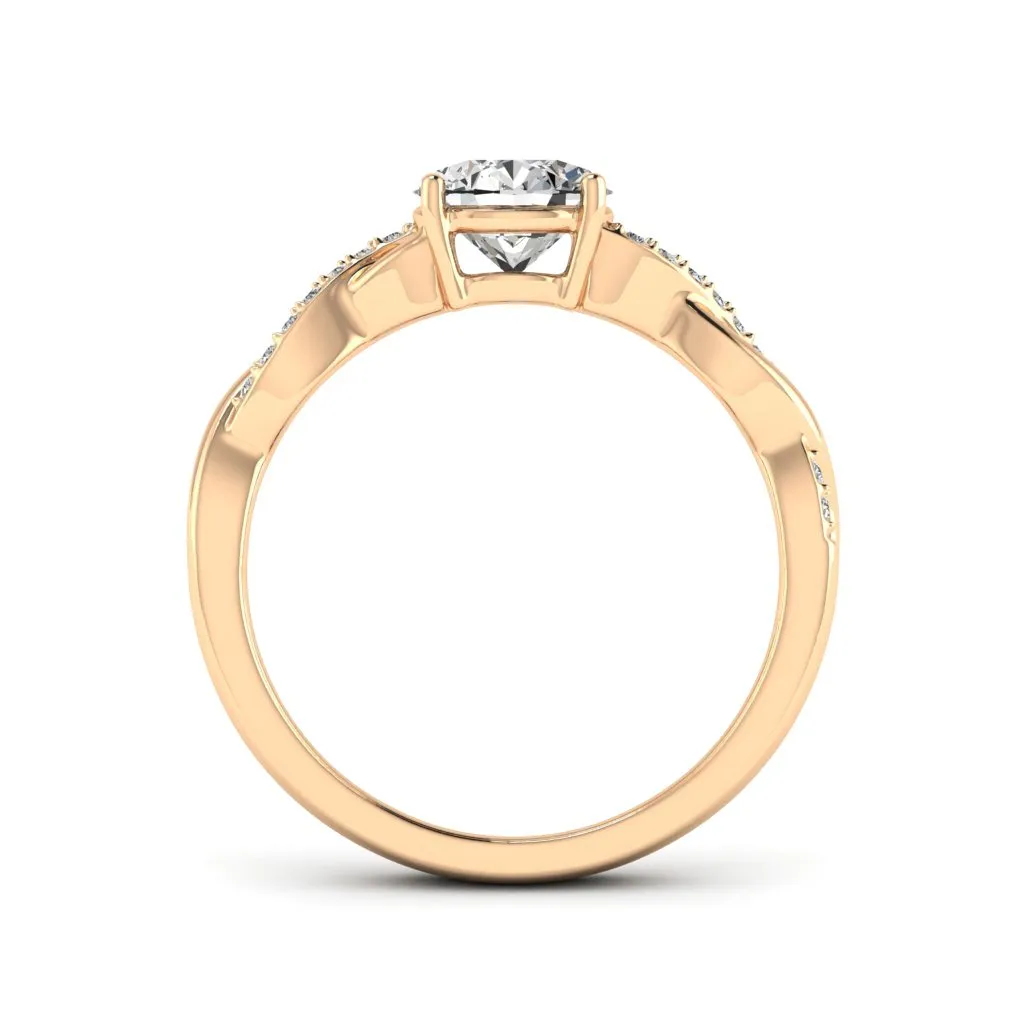 1.09 d.e.w cts Claudia Moissanite Ring