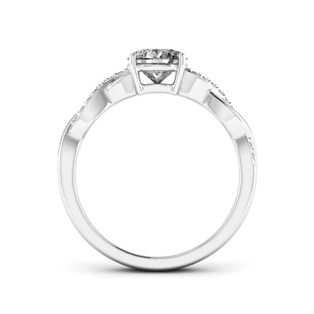 1.09 d.e.w cts Claudia Moissanite Ring