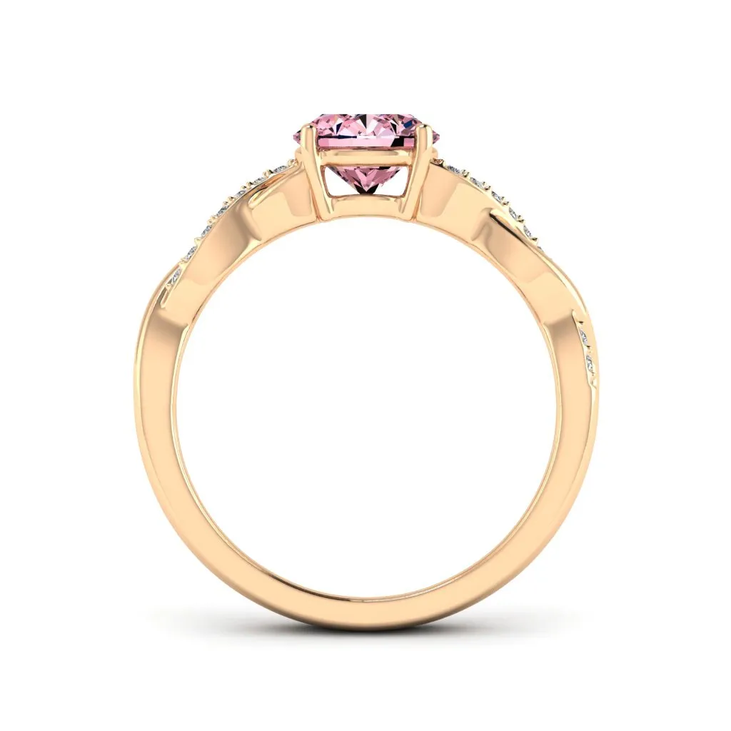 1.09 d.e.w cts Claudia Moissanite Ring
