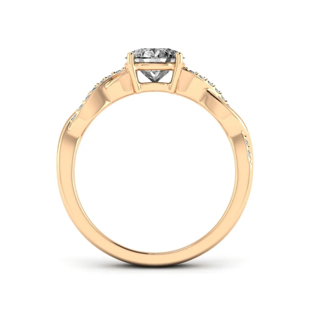 1.09 d.e.w cts Claudia Moissanite Ring