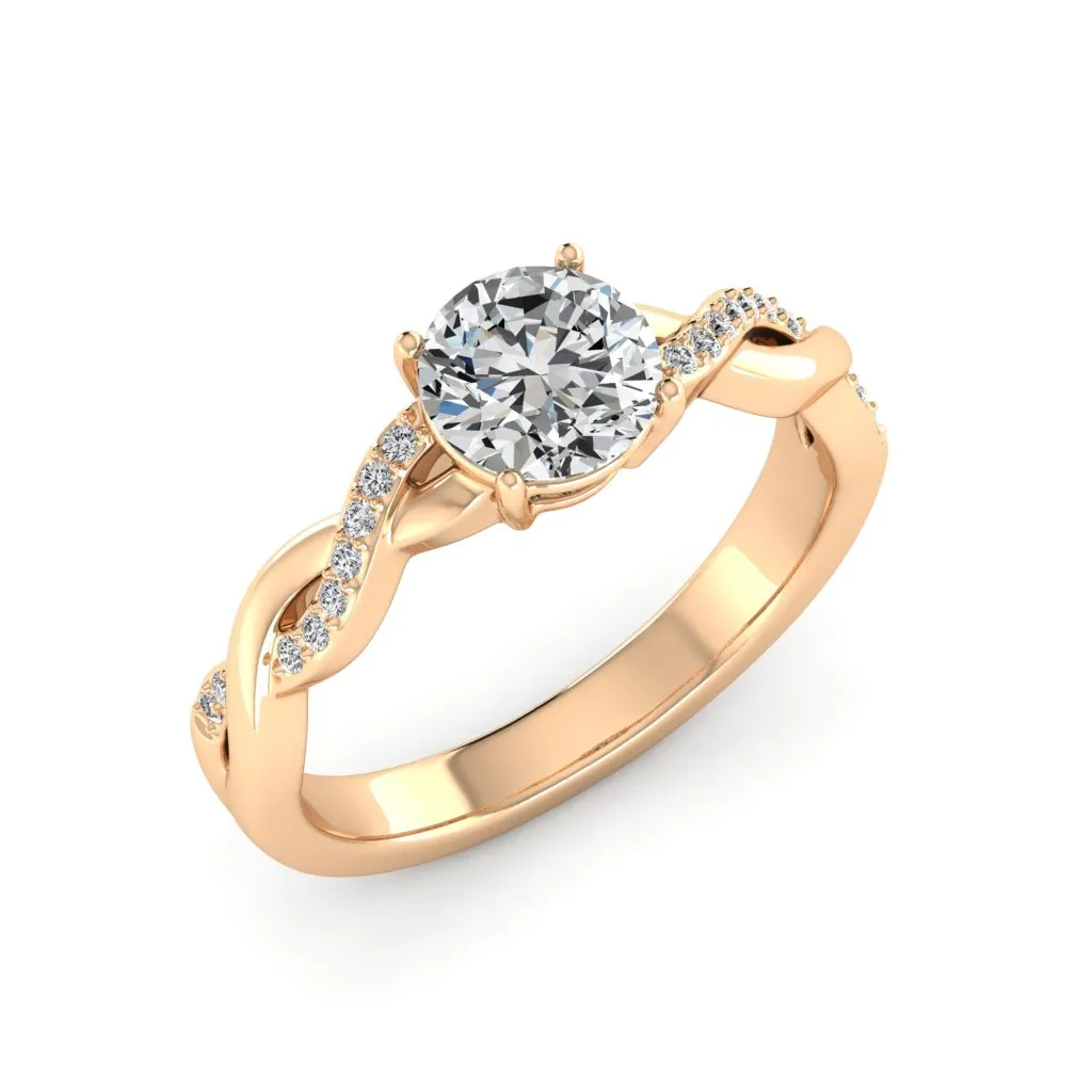 1.09 d.e.w cts Claudia Moissanite Ring