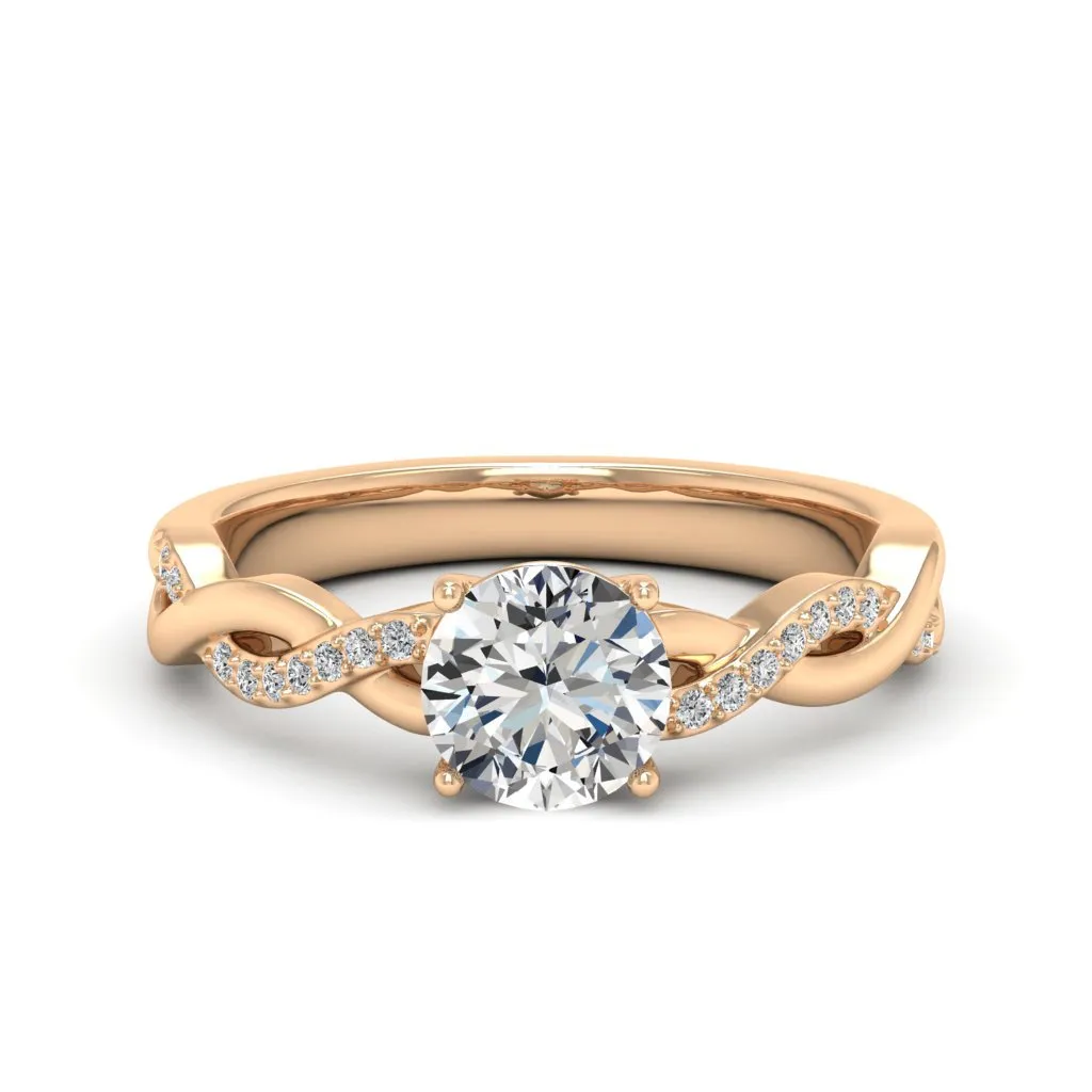 1.09 d.e.w cts Claudia Moissanite Ring