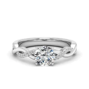 1.09 d.e.w cts Claudia Moissanite Ring
