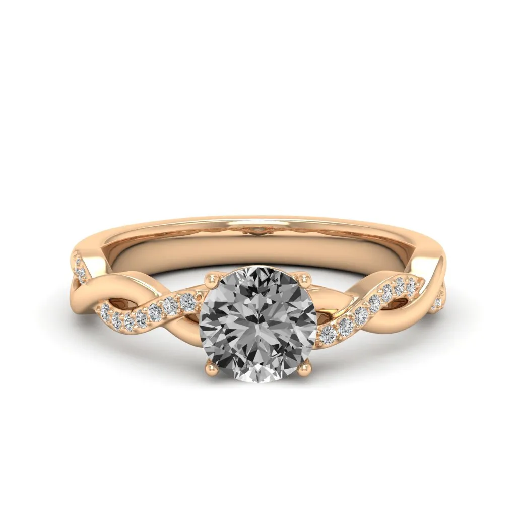 1.09 d.e.w cts Claudia Moissanite Ring