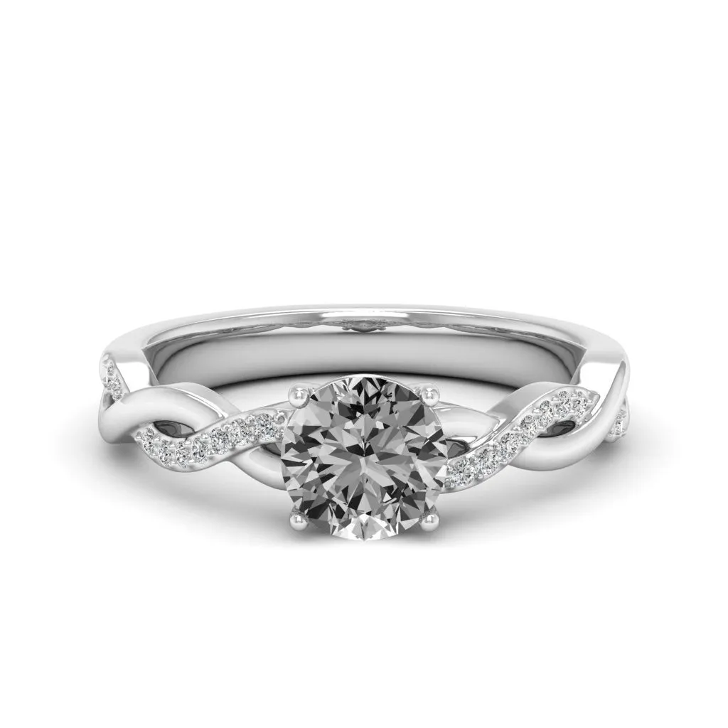 1.09 d.e.w cts Claudia Moissanite Ring