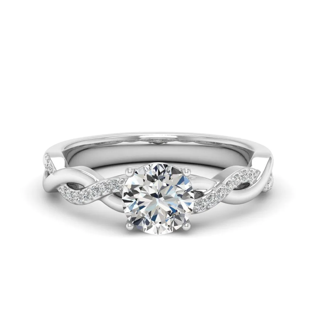 1.09 d.e.w cts Claudia Moissanite Ring