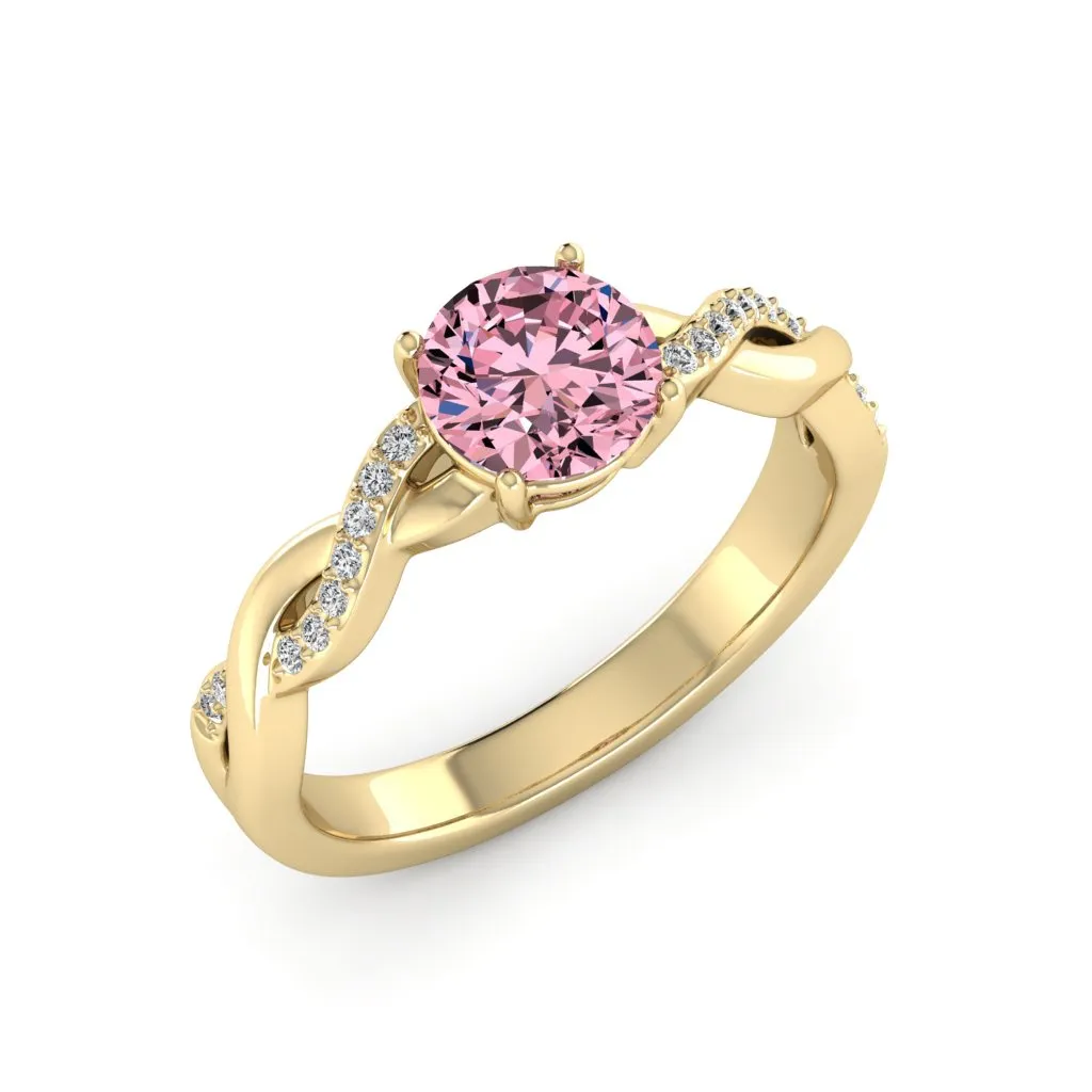 1.09 d.e.w cts Claudia Moissanite Ring