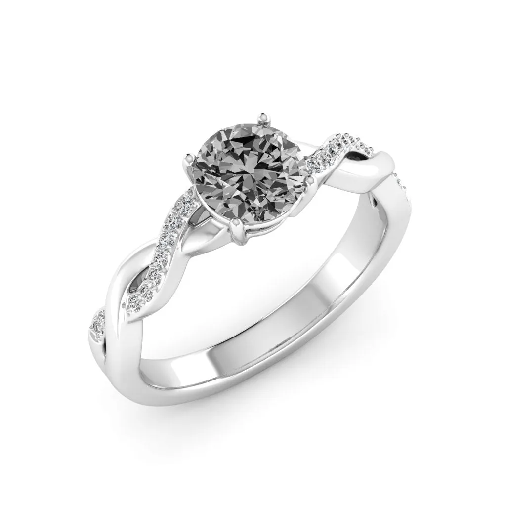 1.09 d.e.w cts Claudia Moissanite Ring