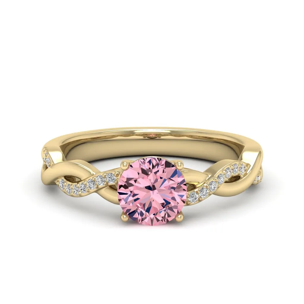 1.09 d.e.w cts Claudia Moissanite Ring