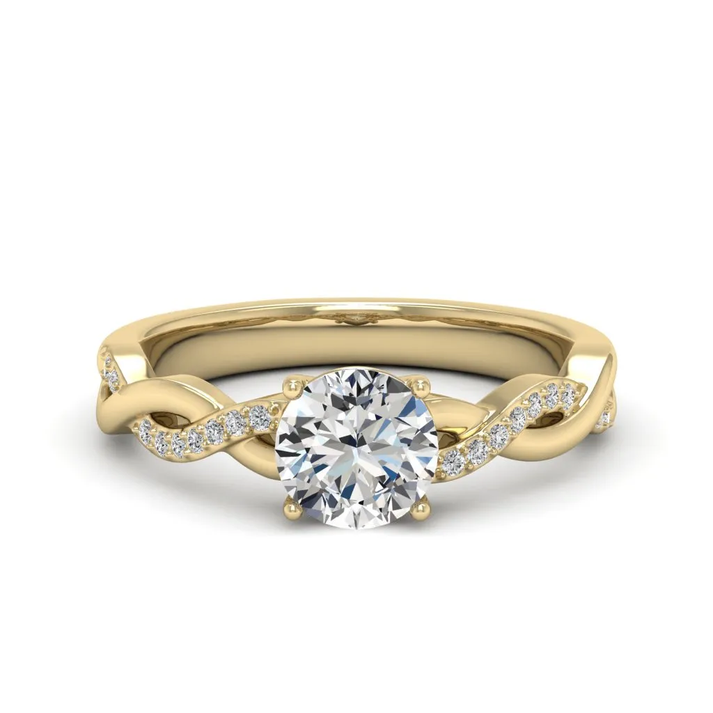 1.09 d.e.w cts Claudia Moissanite Ring