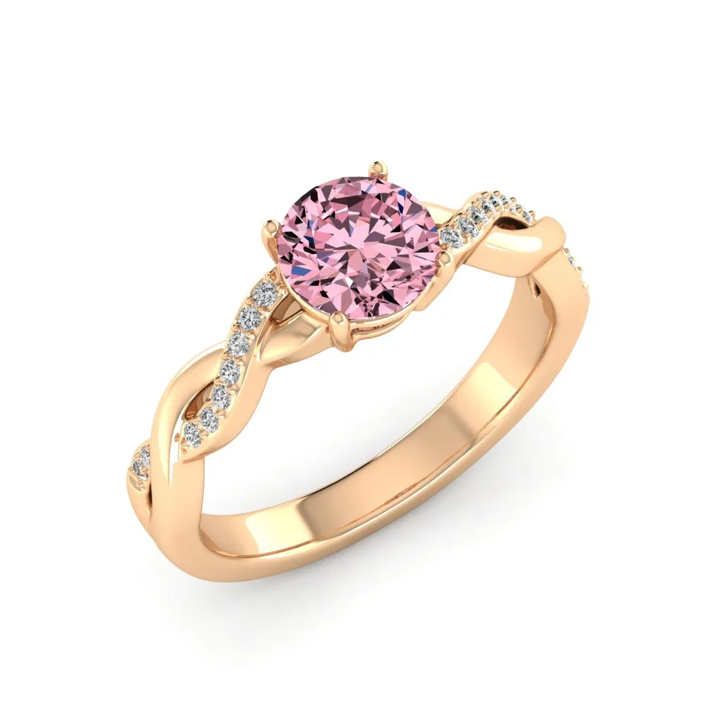 1.09 d.e.w cts Claudia Moissanite Ring