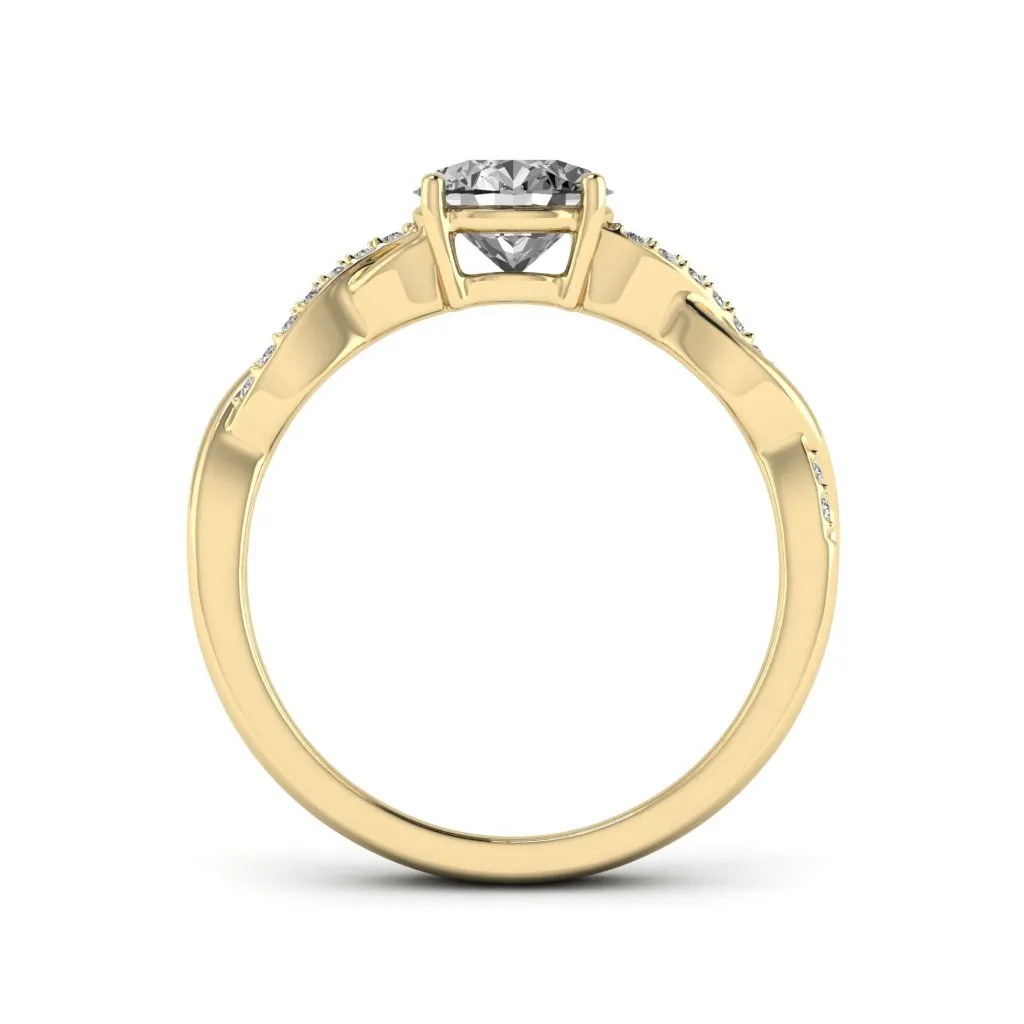 1.09 d.e.w cts Claudia Moissanite Ring