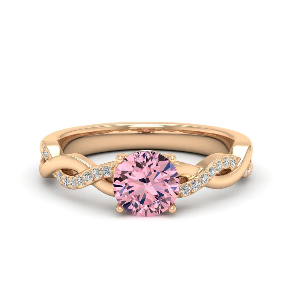 1.09 d.e.w cts Claudia Moissanite Ring
