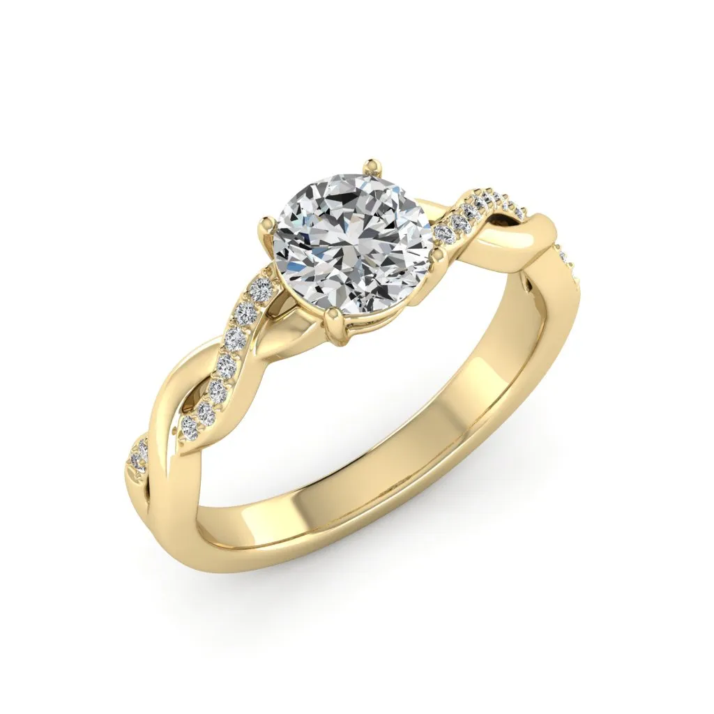 1.09 d.e.w cts Claudia Moissanite Ring