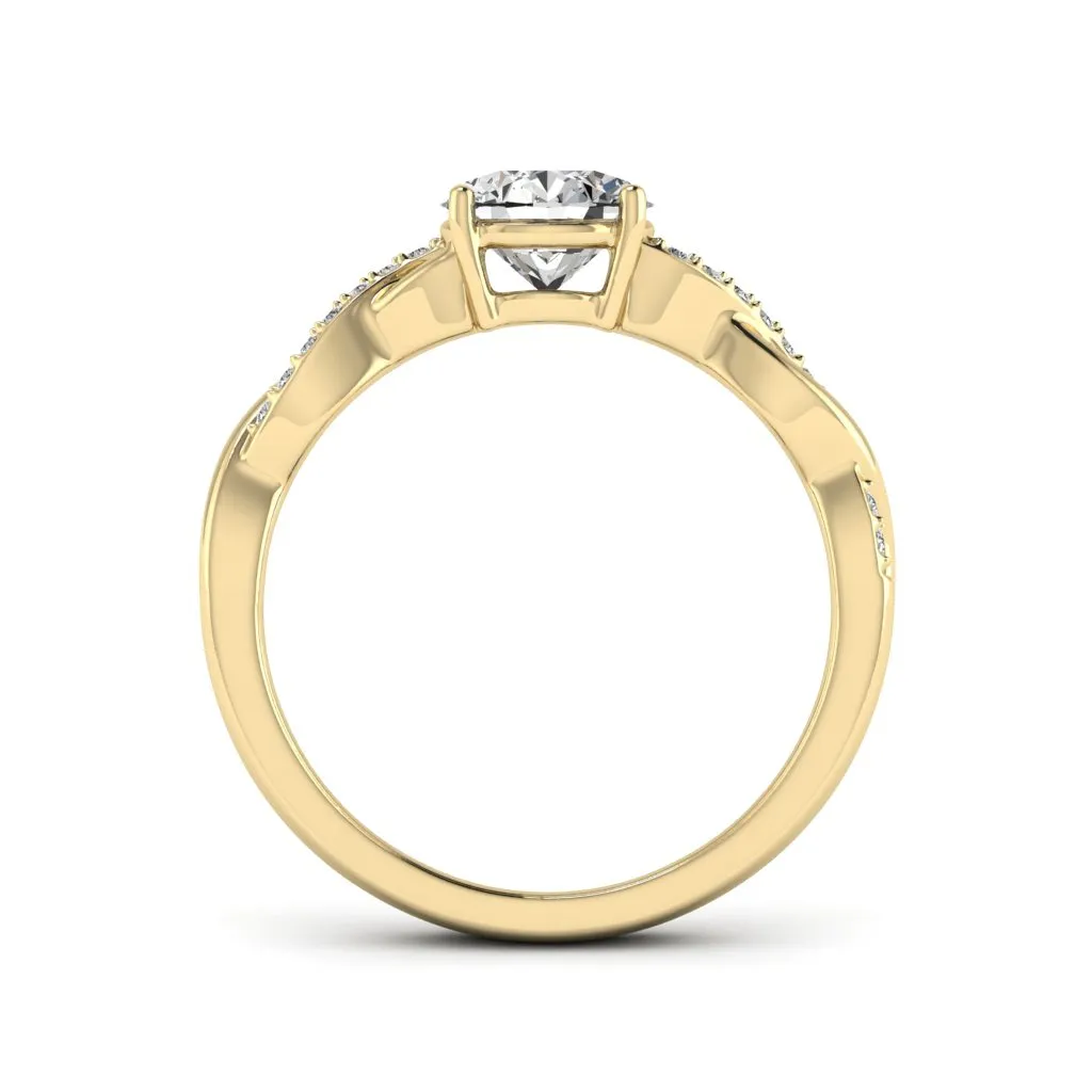 1.09 d.e.w cts Claudia Moissanite Ring