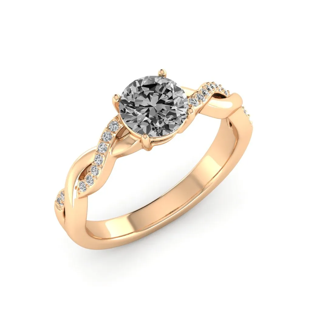 1.09 d.e.w cts Claudia Moissanite Ring