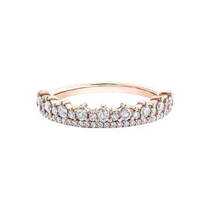 10K Rose Gold (0.50ct) Diamond Stackable Wedding Band