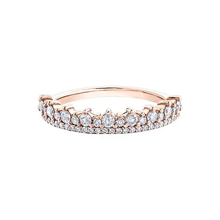 10K Rose Gold (0.50ct) Diamond Stackable Wedding Band
