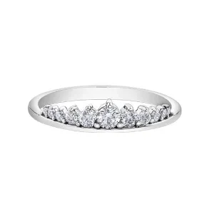 10K White Gold (0.33ct) Diamond Stackable Wedding Band