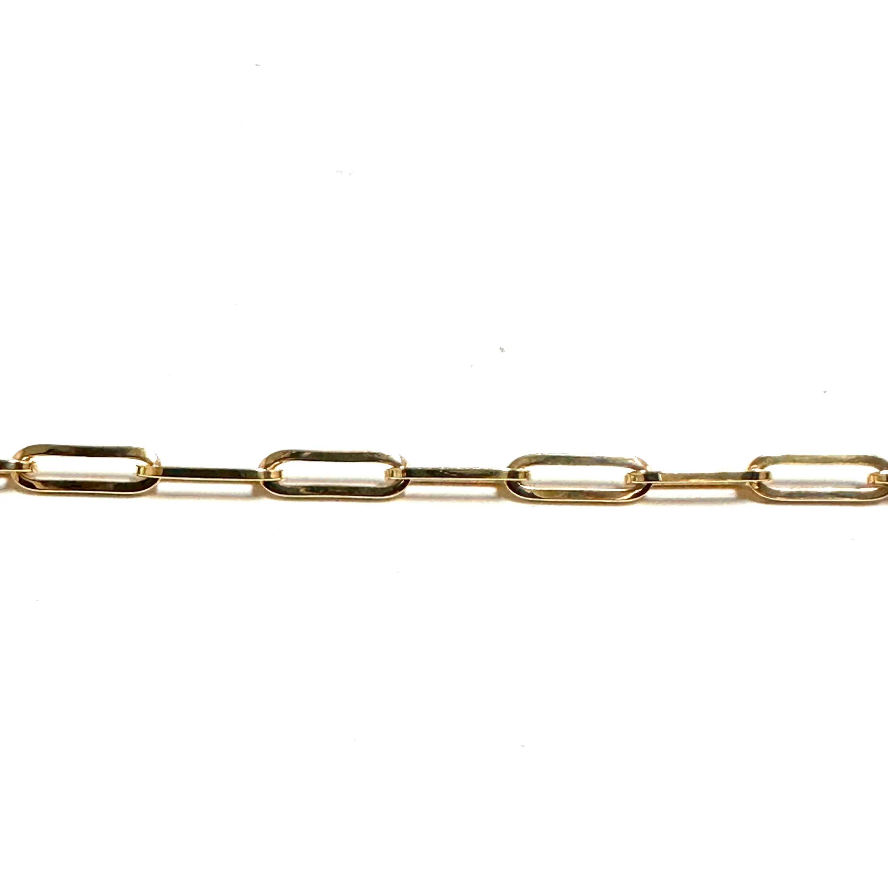 10K Yellow Gold (4mm) Paperclip Bracelet 7.5"