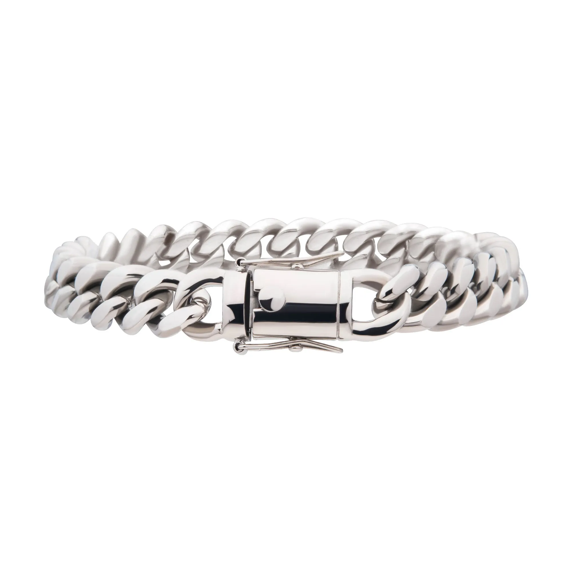 10mm Stainless Steel Miami Cuban Chain 8.0" Bracelet BR15011-1080