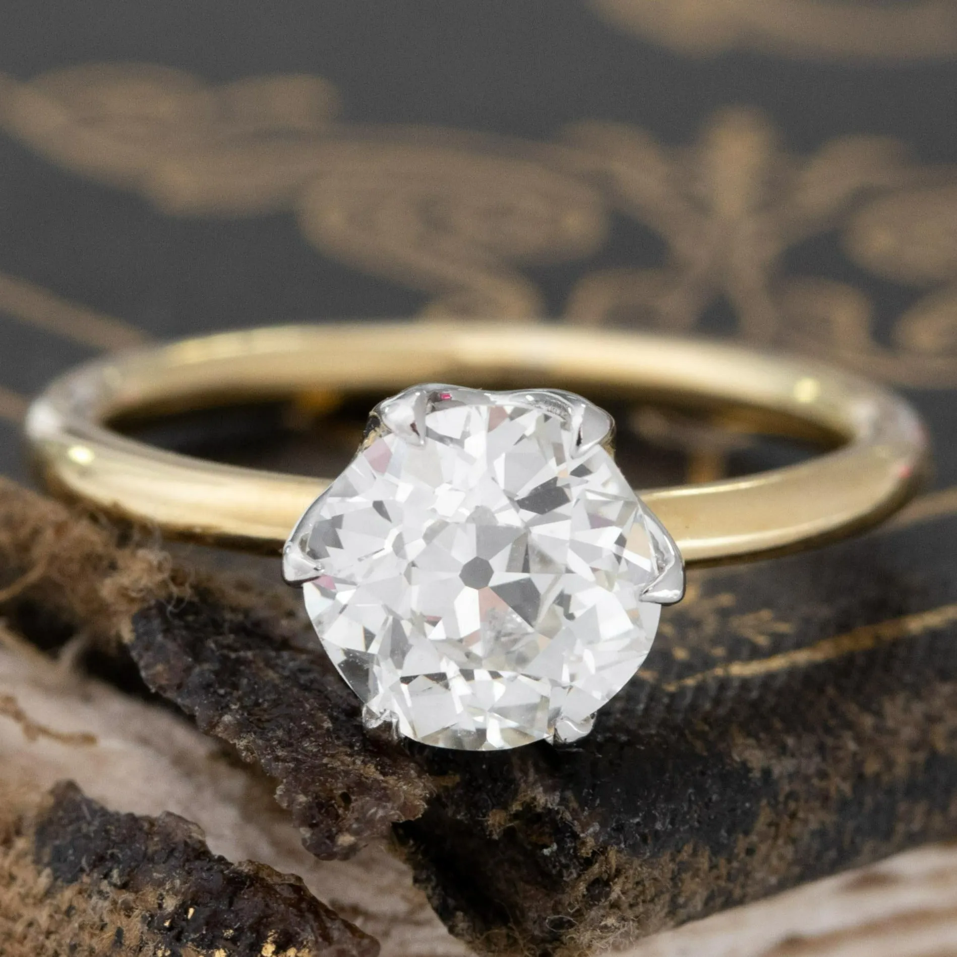 1.23ct Old European Cut Diamond Solitaire, GIA K SI2
