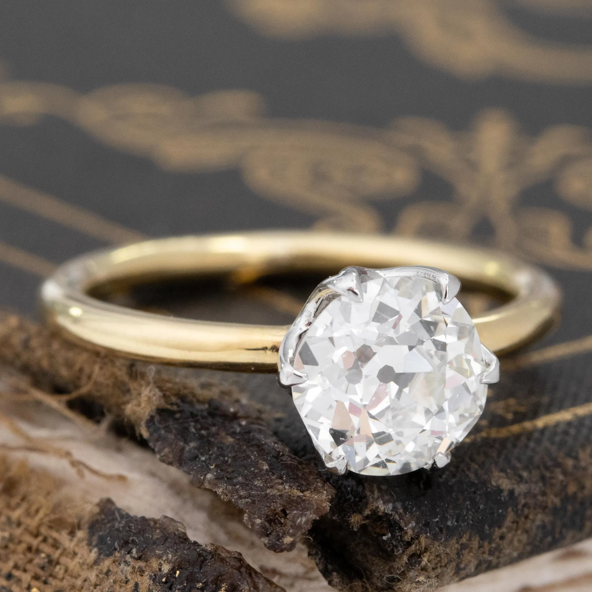 1.23ct Old European Cut Diamond Solitaire, GIA K SI2