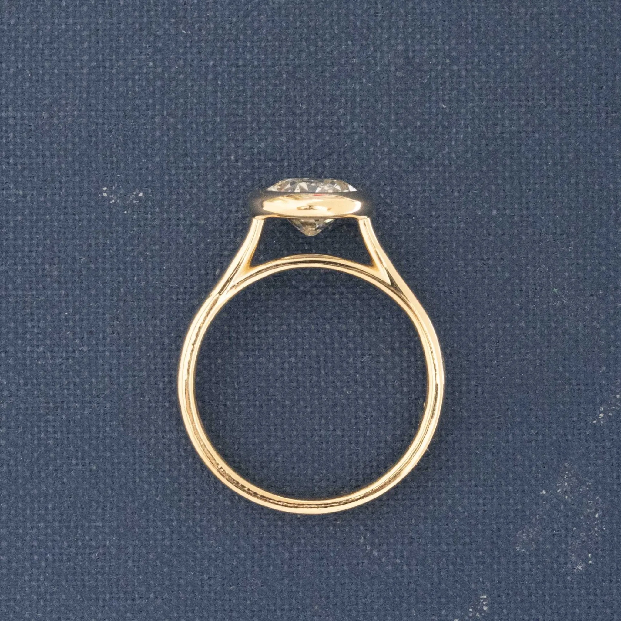 1.26ct Old European Cut Diamond Bezel Solitaire