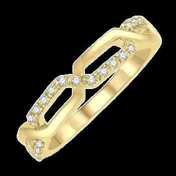 14K 0.10ct Diamond Stackable Bands