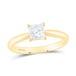 14K 0.50ct Diamond Solitaire Princess-Ring