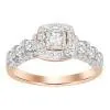 14K 1.00ct Diamond Solitaire Princess-Ring