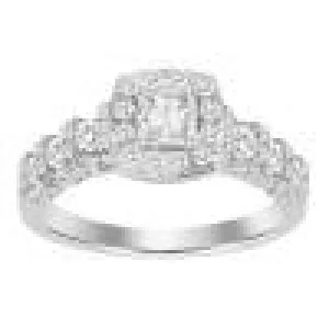 14K 1.00ct Diamond Solitaire Princess-Ring