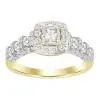 14K 1.00ct Diamond Solitaire Princess-Ring