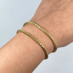 14K Box Cuban Link Bracelet