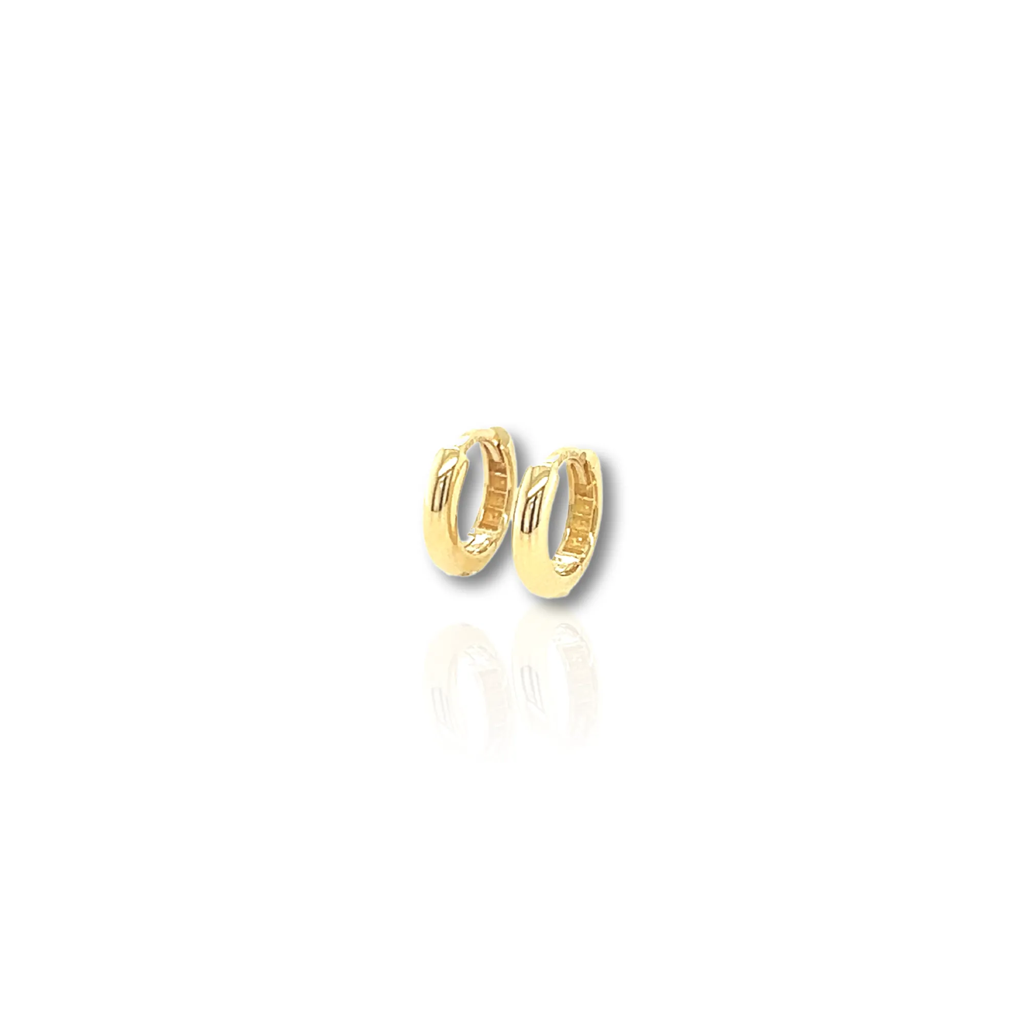 14K Gold Baby Huggie Earrings