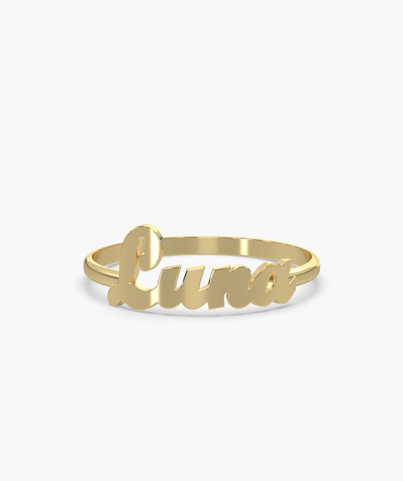 14K Gold Personalized Name Ring