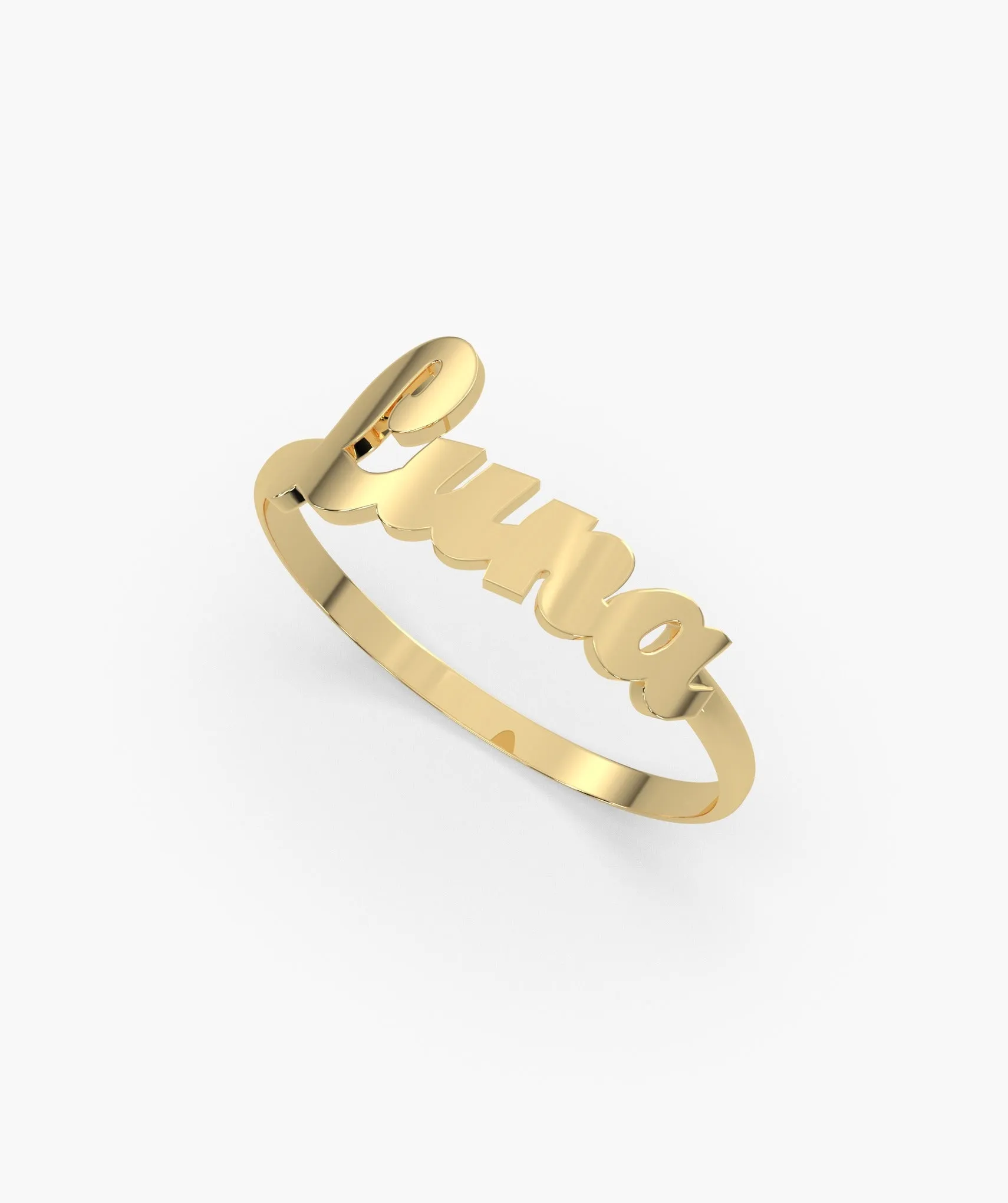 14K Gold Personalized Name Ring