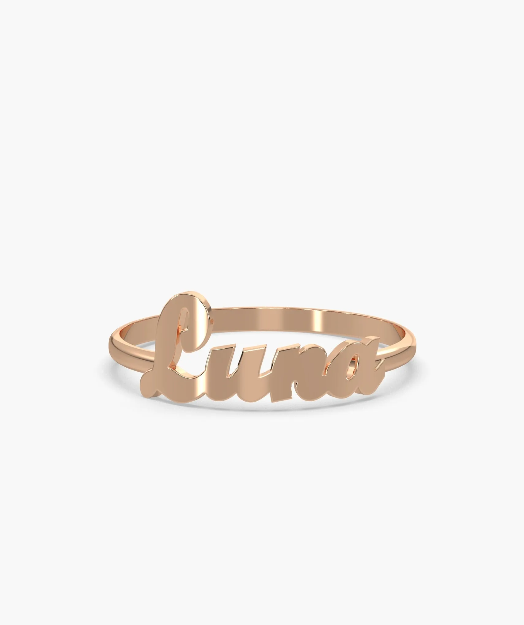14K Gold Personalized Name Ring
