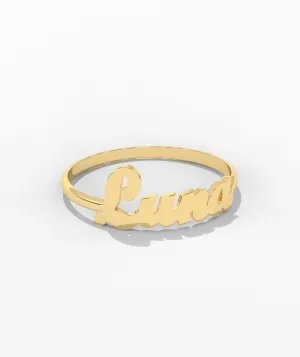 14K Gold Personalized Name Ring
