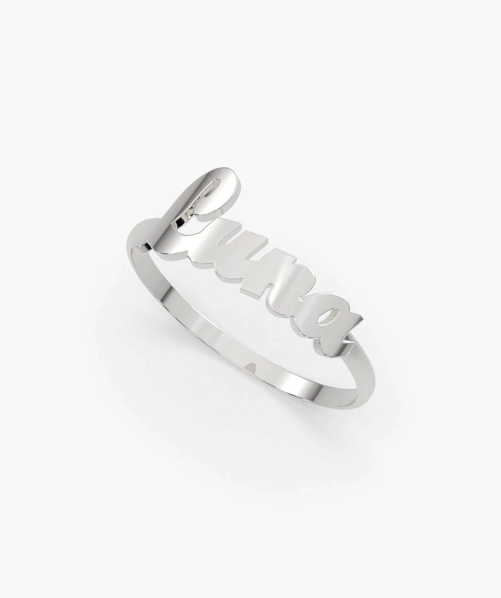 14K Gold Personalized Name Ring