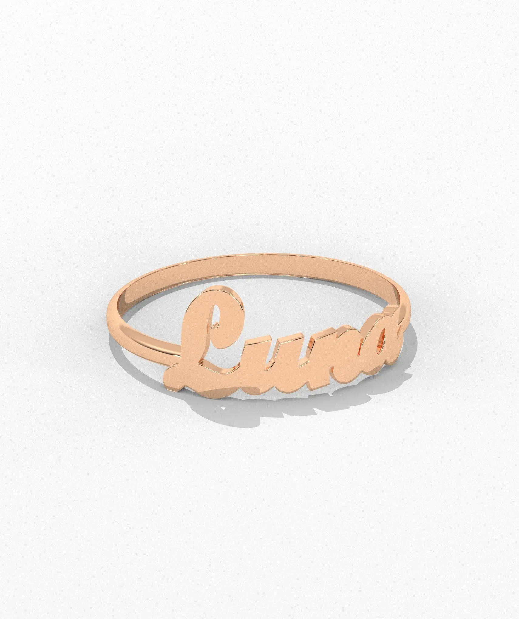 14K Gold Personalized Name Ring