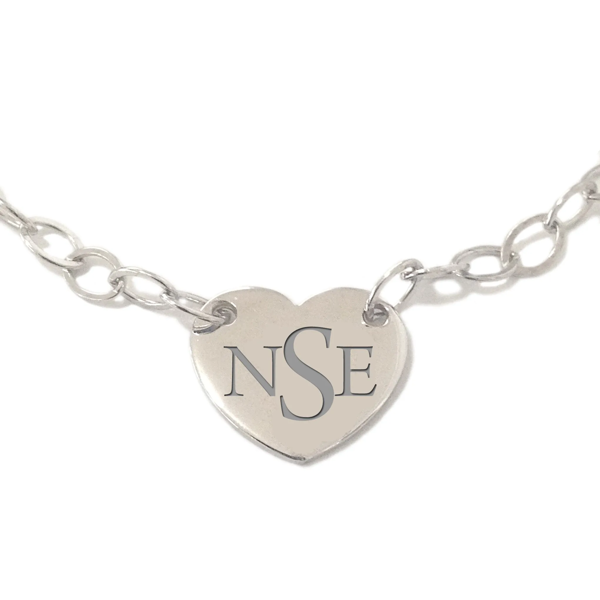 14K Gold XL Sweetheart Monogram Engraved Triple Initial ID Bracelet