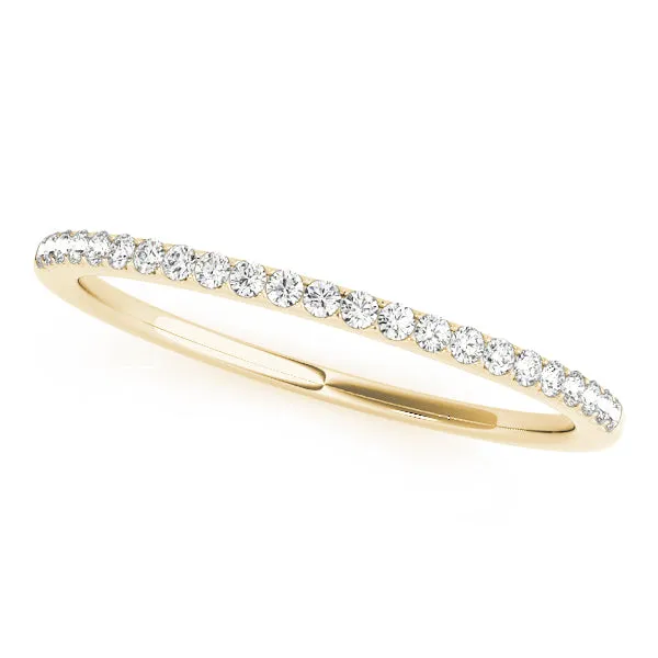 14K Prong Set Ladies Wedding Band / Stackable