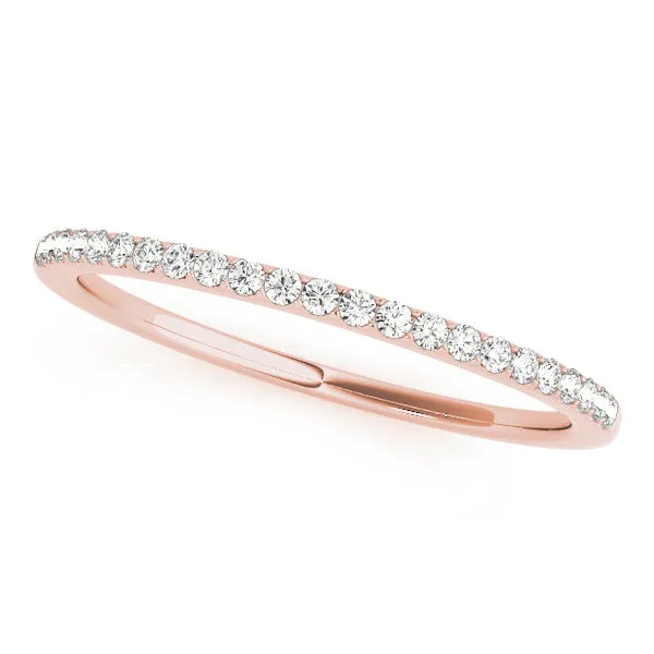 14K Prong Set Ladies Wedding Band / Stackable