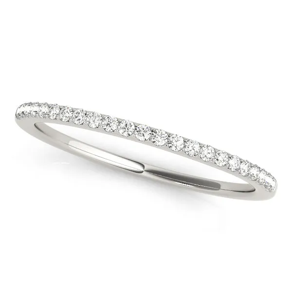14K Prong Set Ladies Wedding Band / Stackable