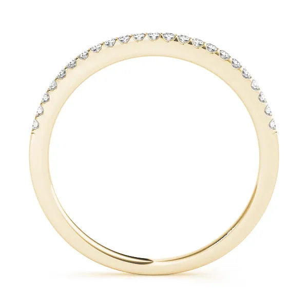 14K Prong Set Ladies Wedding Band / Stackable