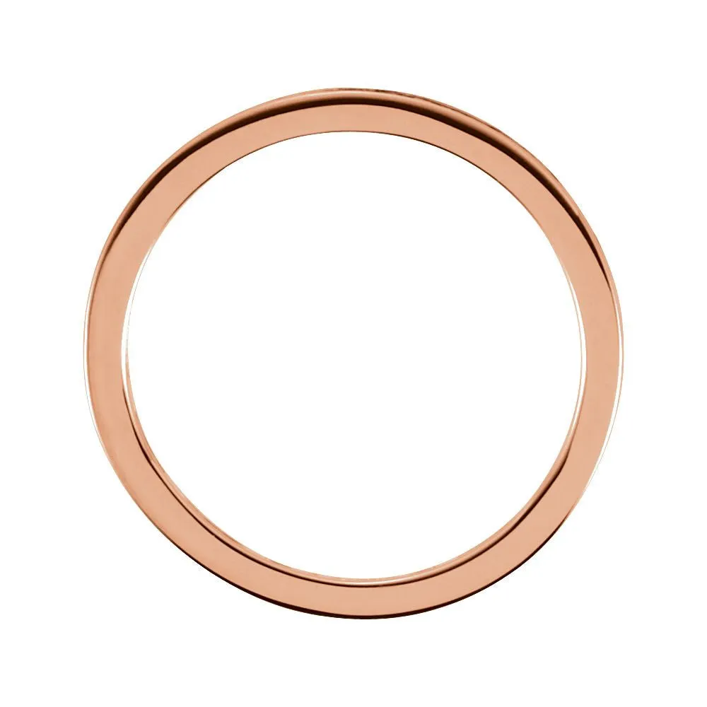 14k Rose Gold 3/8 CTW Diamond Stackable Ring, Size 7