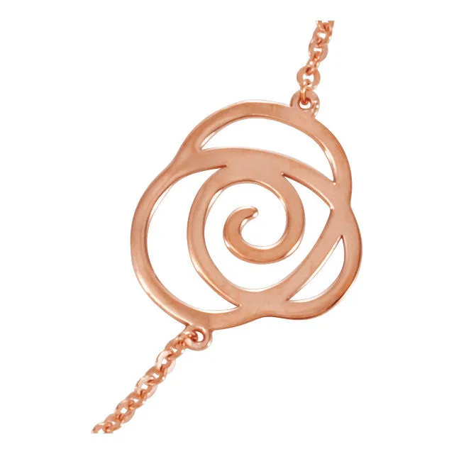 14k Rose Gold Floral-Inspired Bracelet
